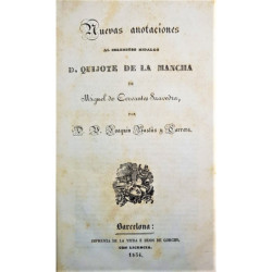 Nuevas anotaciones al Ingenioso Hidalgo D. Quijote de la Mancha de Miguel de Cervantes Saavedra.