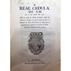 REAL Cédula de S.M. de 15 de Julio de 1784. Por la qual se sirve mandar que se observen y cumplan en todas las Costas de Mar, y