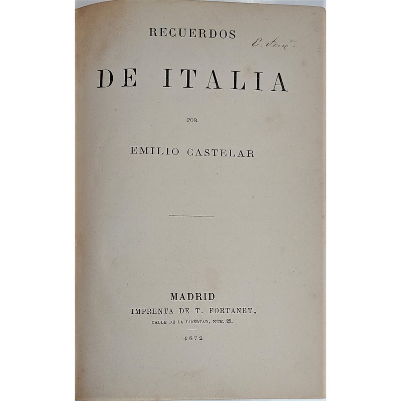 Recuerdos de Italia.