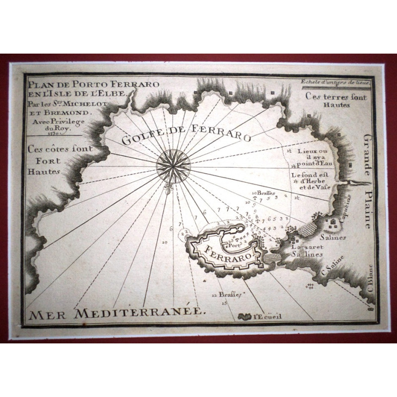 Plan de Porto Ferraro en l'Isle de l'Elbe.