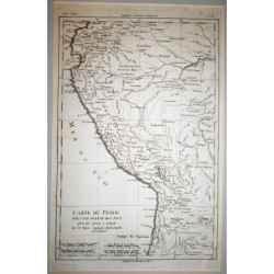 Carte du Pérou avec une partie des pays qui en sont a l'Est.