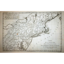 Carte de la partie nord, des Etats Unis, de l'Amerique Septrentrionale.