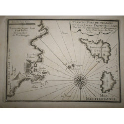 Plan du Port de Trapano et des Isles Favoüillane.