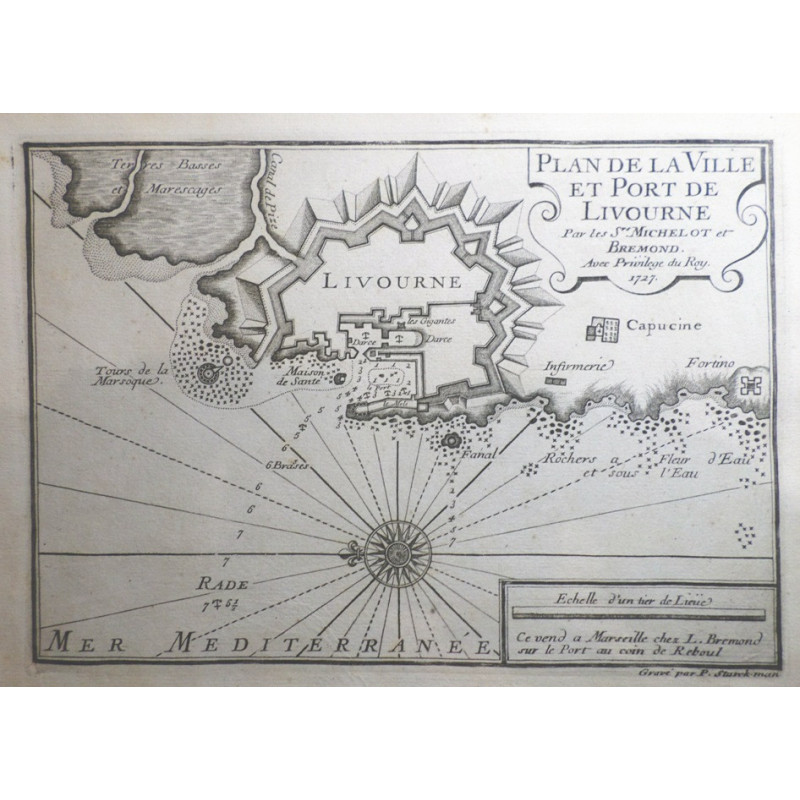 Plan de la Ville et Port de Livourne.