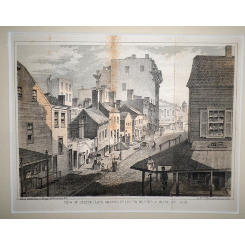 VIEW of Baxter (late Orange St) Betw. Hester & Grand St. 1861.