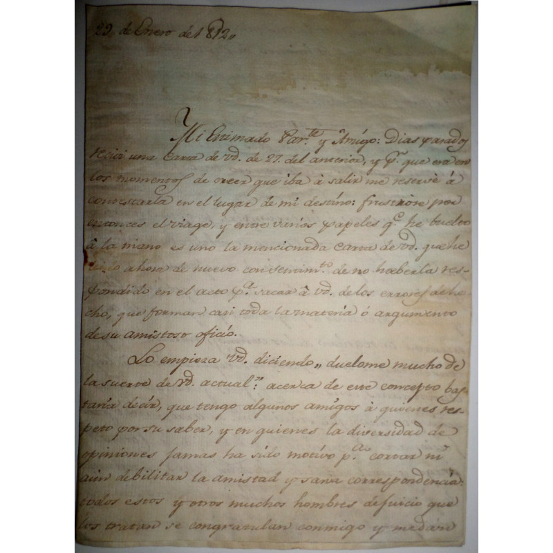 Carta manuscrita original.