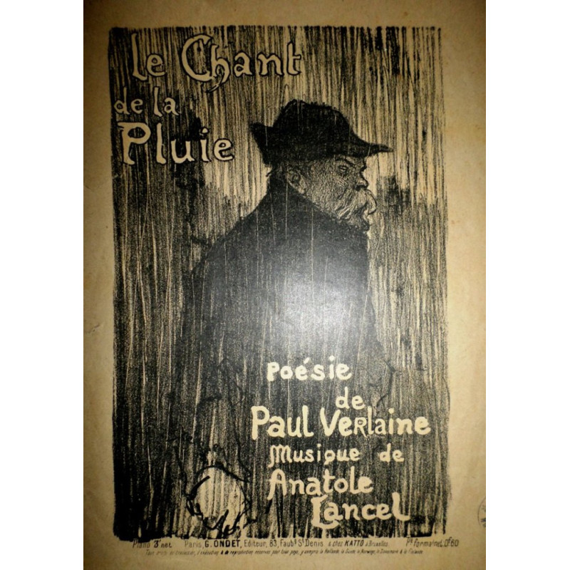 Le Chant de la Pluie. Poésie de Paul Verlaune. Musique de Anatole Lancel.