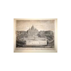 VEDUTA esterna della Basilica di S. Pietro in Vaticano fondata da Constantino Magno e poi in diversi secoli adornata ed ampliata