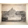 VEDUTA esterna della Basilica di S. Pietro in Vaticano fondata da Constantino Magno e poi in diversi secoli adornata ed ampliata