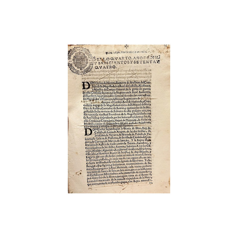 DON Carlos de Herrera Ramírez de Arellano, del Consejo de su Magestad… Hago saber…