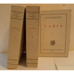 Varia. Edición preparada por Enrique Sánchez Reyes.