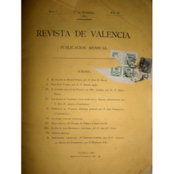 REVISTA de Valencia. Publicación mensual.Tomo I. Núm. XI. Septiembre 1881.