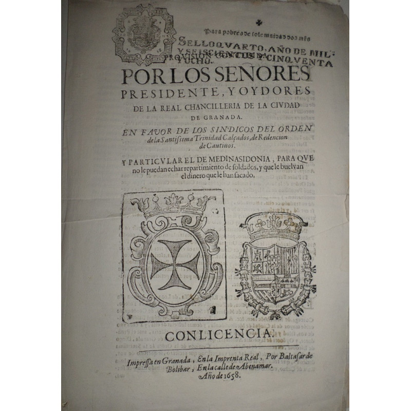 PROVISIÓN Concedida. Por los Señores Presidente, y Oydores de la Real Chancillería de la Ciudad de Granada. En favor de los sínd