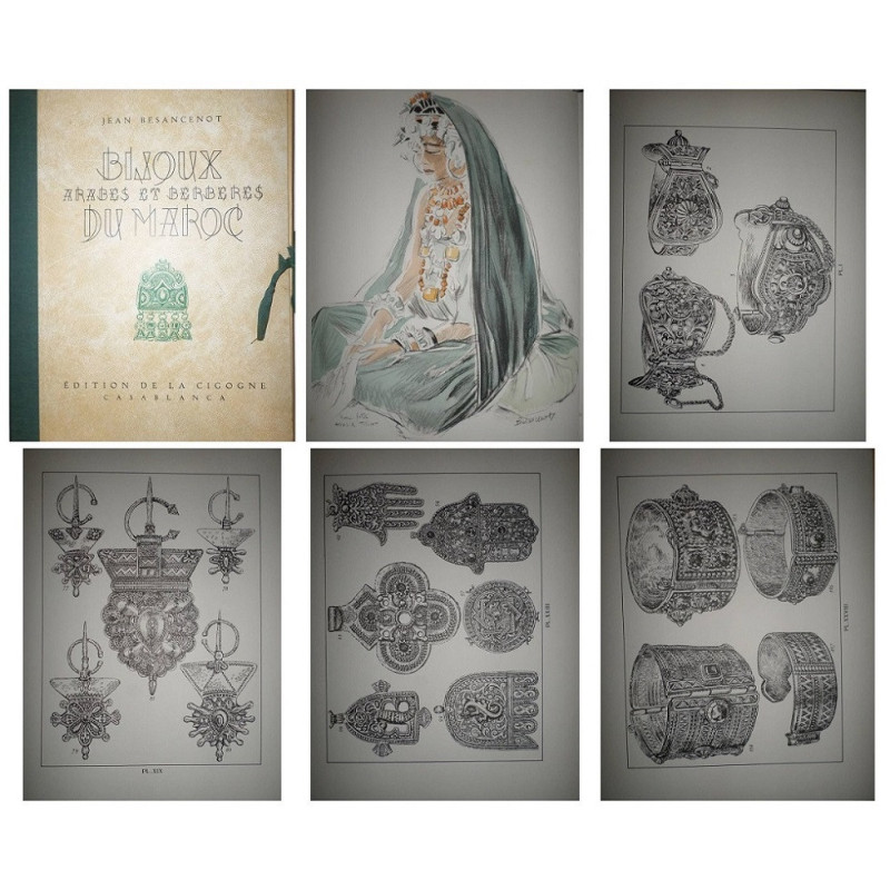 Bijoux arabes et berbères du Maroc. Préface de Marcel Vicaire.