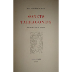 Sonets Tarragonins. Pròleg de Manuel de Montoliu.