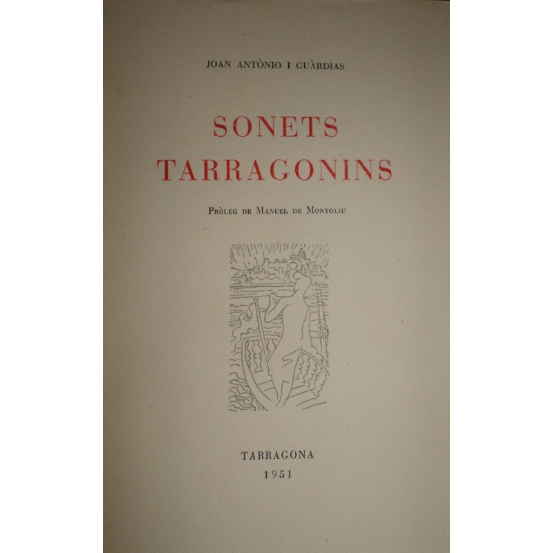 Sonets Tarragonins. Pròleg de Manuel de Montoliu.