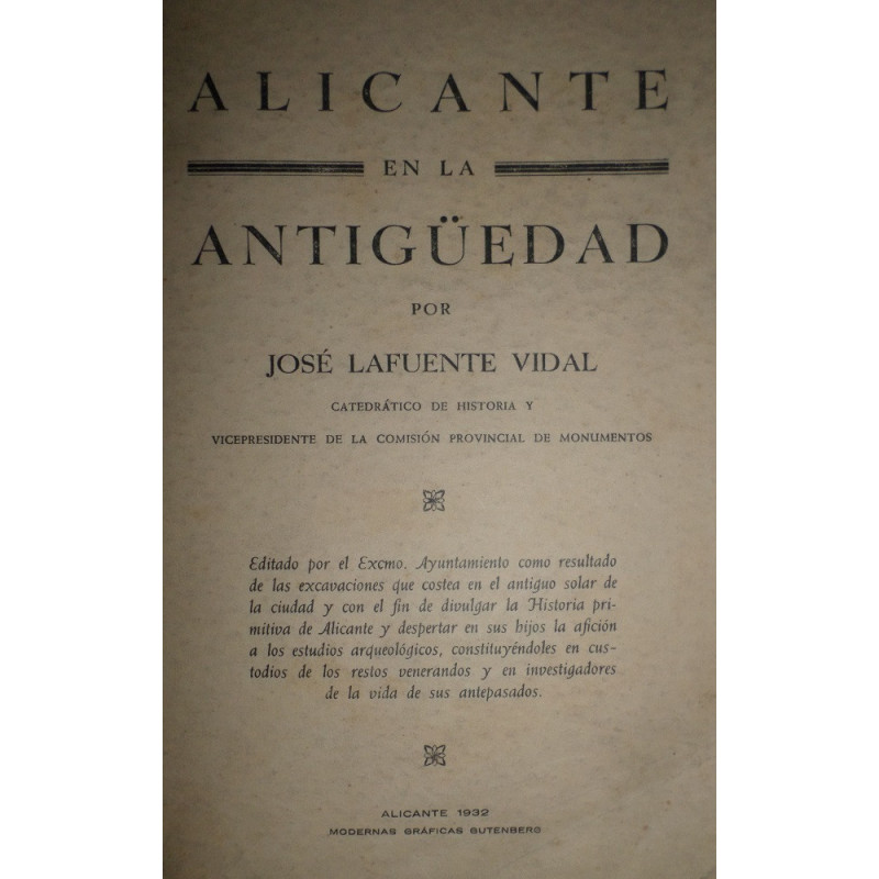 Alicante en la antigüedad.