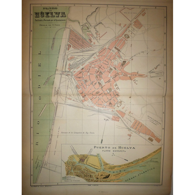 PLANO de Huelva facilitado y revisado por el Ayuntamiento. Escala 1:7.000.