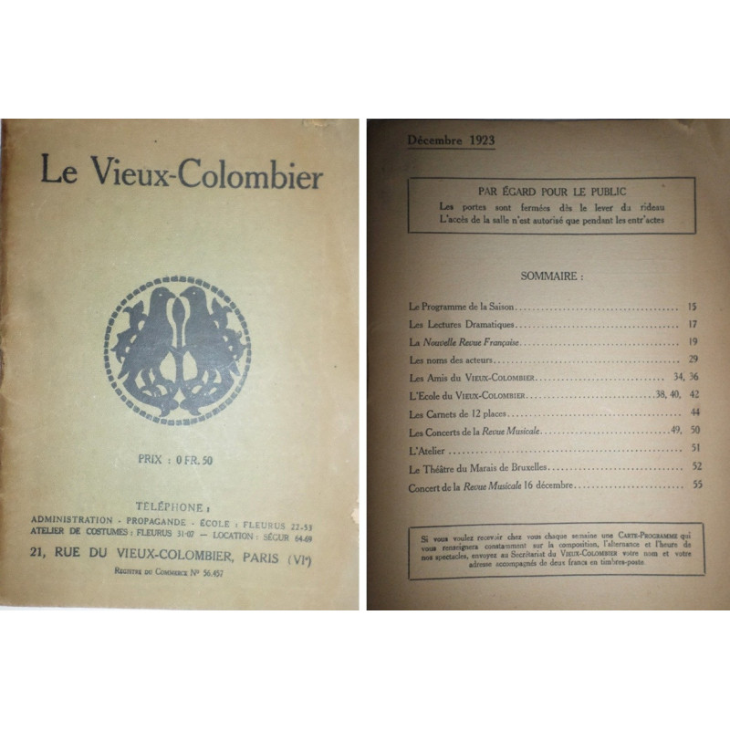 LE VIEUX-Colombier. Décember 1923.