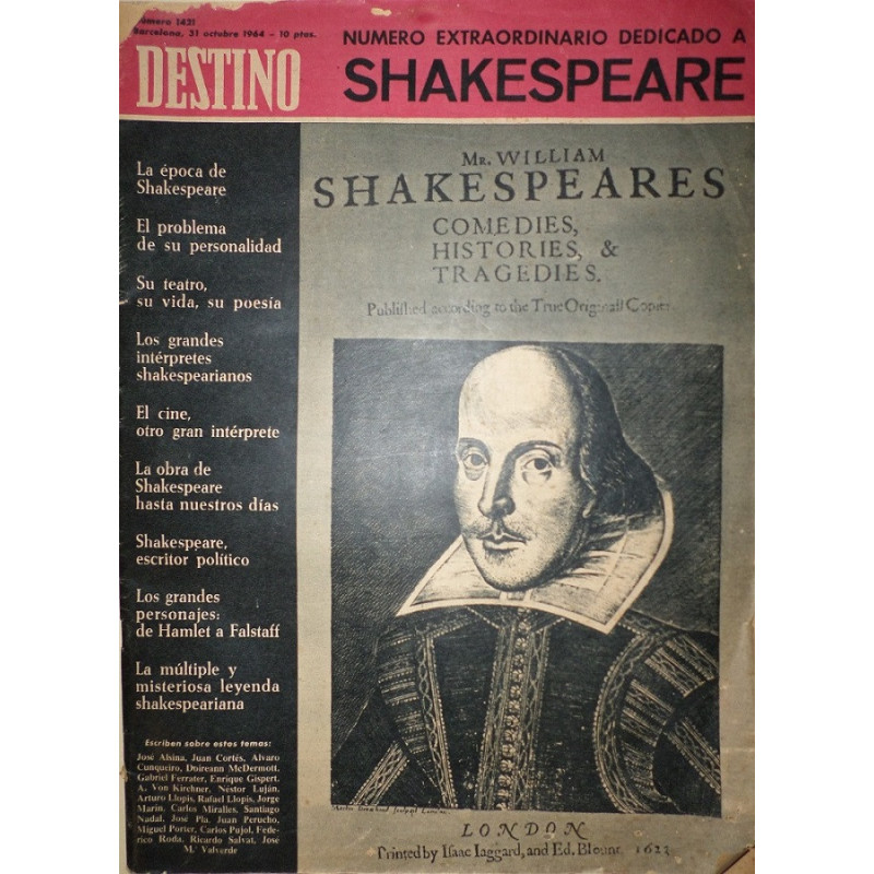 DESTINO. Número 1421. Número especial dedicado a Shakespeare.