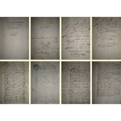 [COLECCIÓN DE OFICIOS DEL TÍTULO DE REGIDOR DE OVIEDO]. Importante documentación manuscrita en folio, relativa a la enajenación