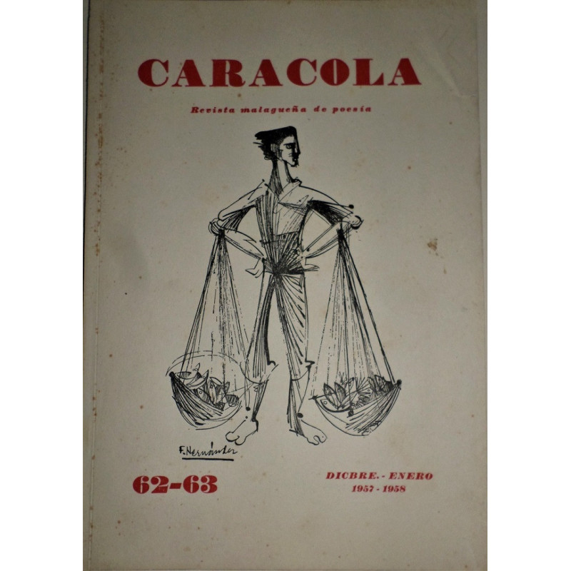 CARACOLA. Revista malagueña de poesía. Núm. 62-63. Diciembre 1957 - Enero 1958. Homenaje a Salvador Rueda.