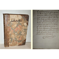 CUADERNO donde están copiadas las Reales órdenes sobre asuntos pertenecientes a Elecciones Consulares y sus incidencias, algunos