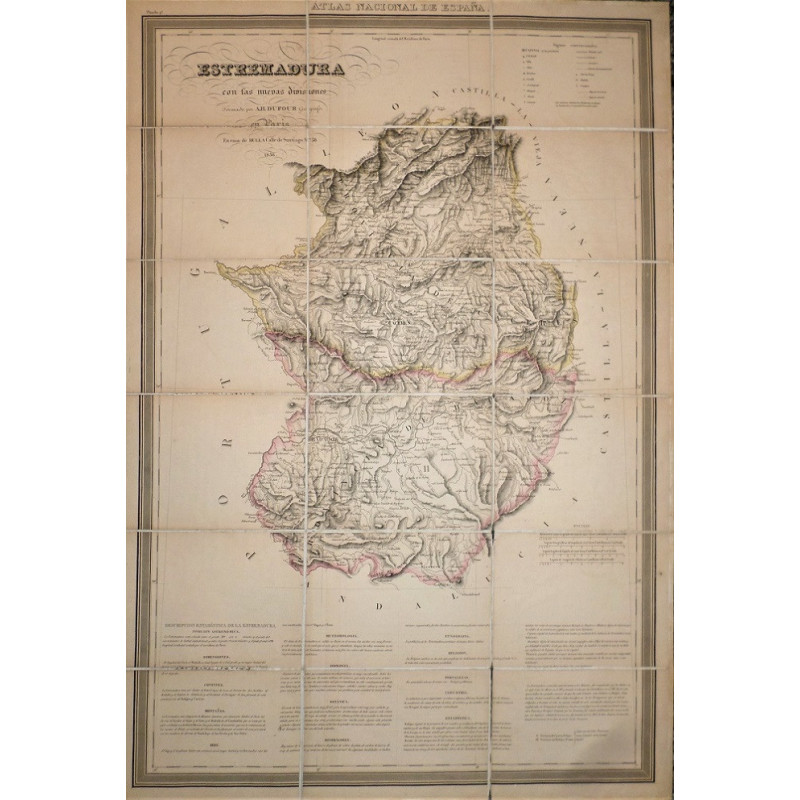 Atlas Nacional de España. Estremadura con las nuevas divisiones.