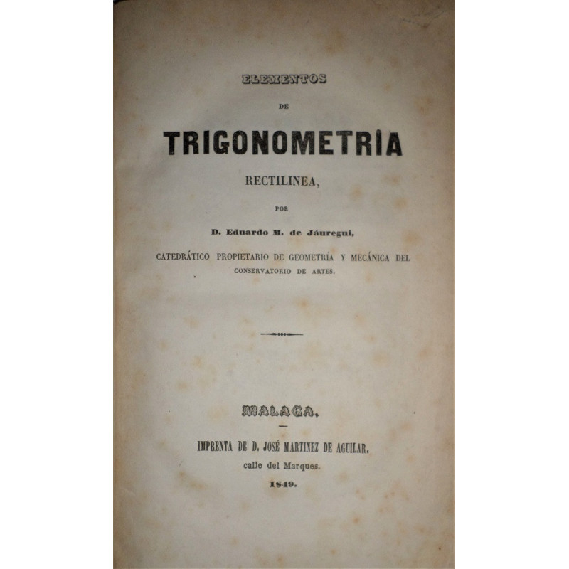 Elementos de Trigonometría rectilínea.