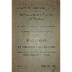 JUNTA  de Obras de la Ría del Guadalquivir y Puerto de Sevilla. Comisión de servicios mercantiles y administrativos del Puerto.