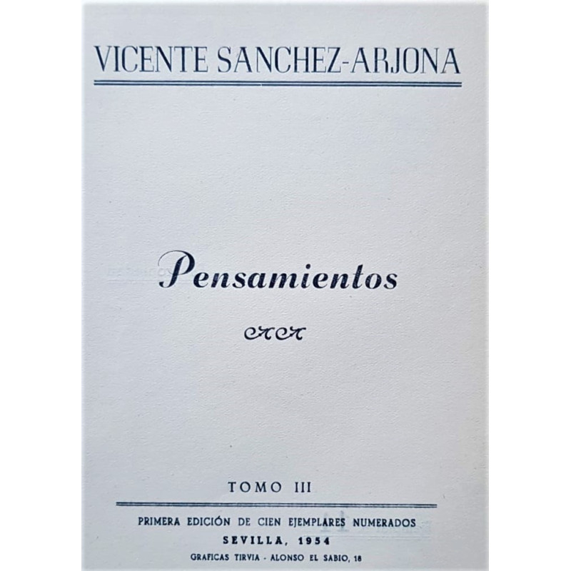 Pensamientos. Tomo III.