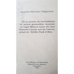 En la sesión de investidura del poeta granadino Antonio Carvajal Milena como “Doctor Honoris Causa” por la Universidad de Riddle
