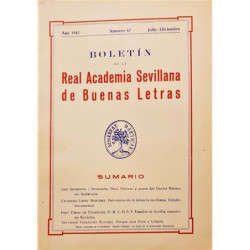 BOLETÍN de la Academia Sevillana de Buenas Letras. Número 67, 1943.