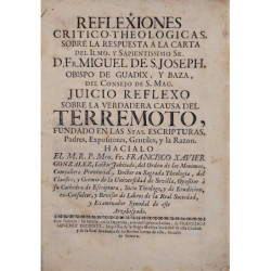 Reflexiones crítico-theológicas, sobre la respuesta a la carta del Ilmo. y Sapientíssimo Sr. D. Fr. Miguel de S. Joseph, Obispo