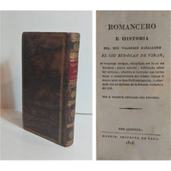 Romancero e Historia del mui valeroso Caballero El Cid Rui-Díaz de Vibar, en lenguaje antiguo, recopilado por Juan de Escobar, n