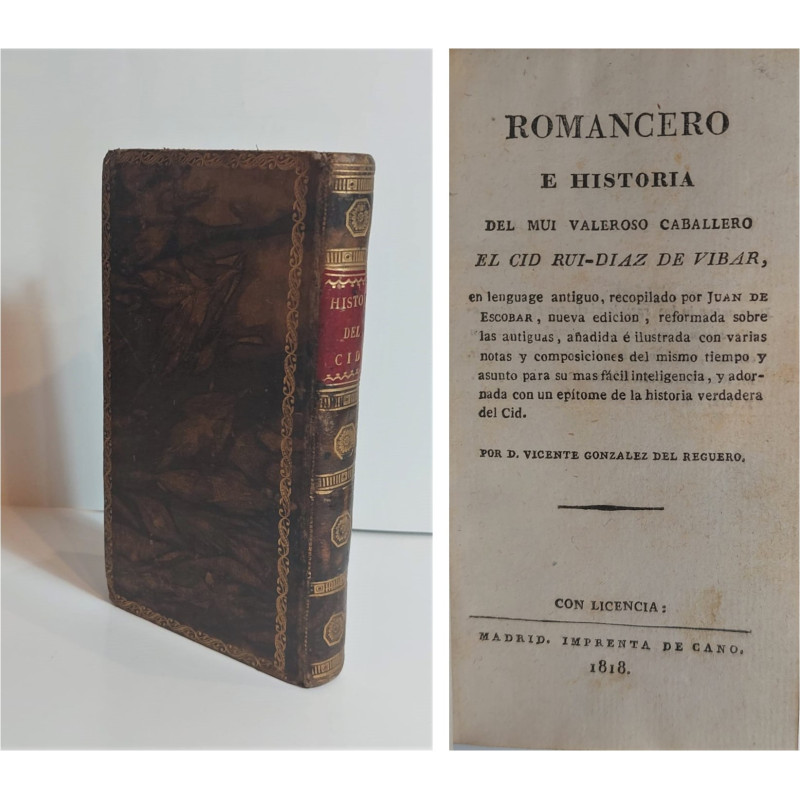 Romancero e Historia del mui valeroso Caballero El Cid Rui-Díaz de Vibar, en lenguaje antiguo, recopilado por Juan de Escobar, n
