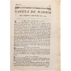 GAZETA de Madrid. 1784