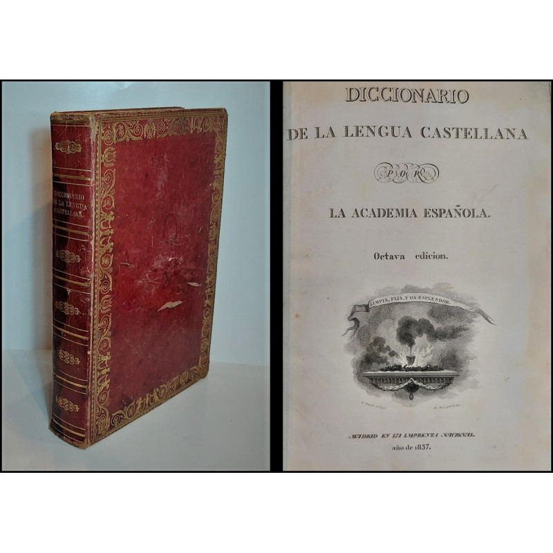 DICCIONARIO  de la Lengua Castellana por la Academia Española. Octava edición.