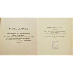 Memoria reglamentaria, leída por el secretario general en el solemne acto de la apertura del curso académico de 1900. Discurso p