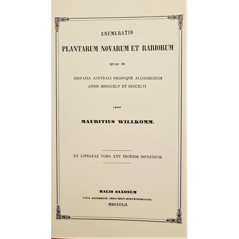 Enumeratio Plantarum novarum et rariorum quas in Hispania Australi Regnoque Algarbiorum. Annis 1845 et 1846.