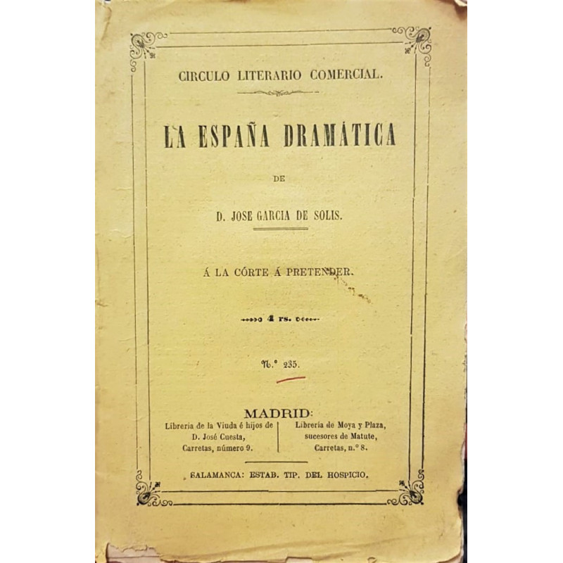 A la Corte a pretender. Comedia en un acto y en verso.
