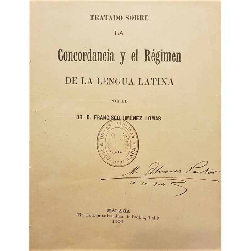 Tratado sobre la concordancia y el régimen de la lengua latina.