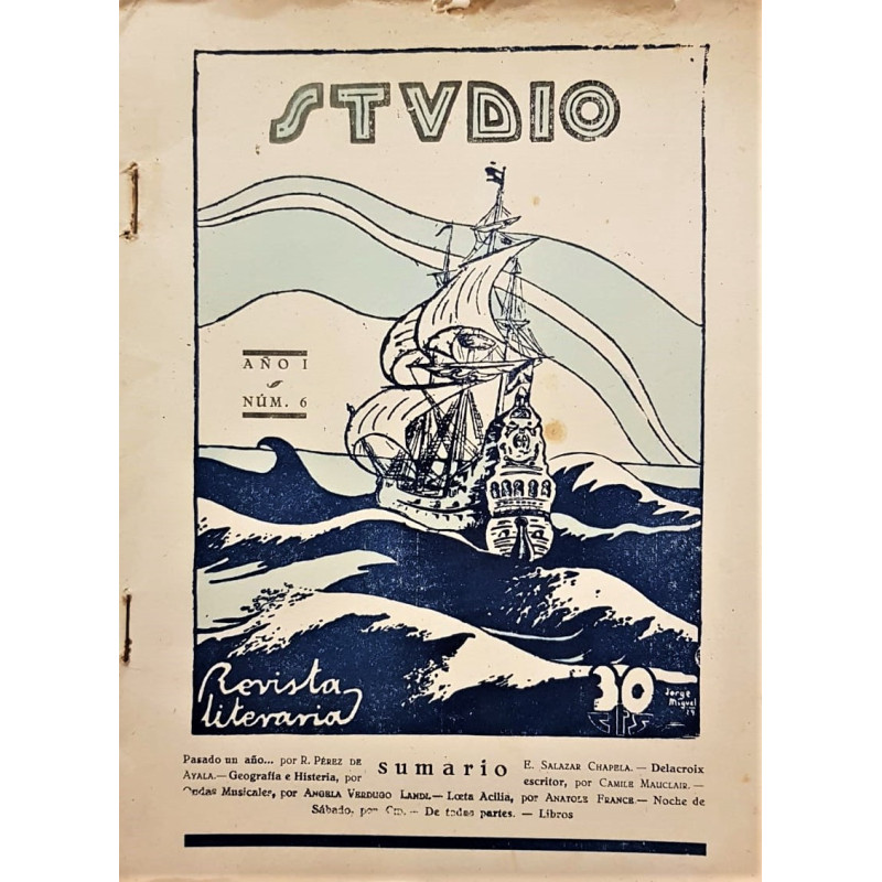 Studio, revista literaria. Año 1, número 6.