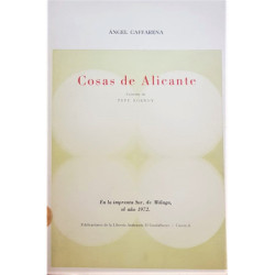 Cosas de Alicante. Cubierta de Pepe Bornoy.