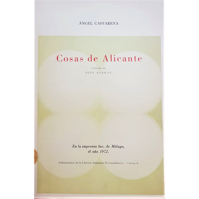 Cosas de Alicante. Cubierta de Pepe Bornoy.