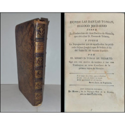 Donde las dan las toman, diálogo joco-serio sobre la Traducción del Arte Poética de Horacio, que dio a luz D. Tomás de Yriarte,