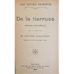 De la tierruca. (Poesías montañosas). Con un prólogo de Ángel Salcedo.