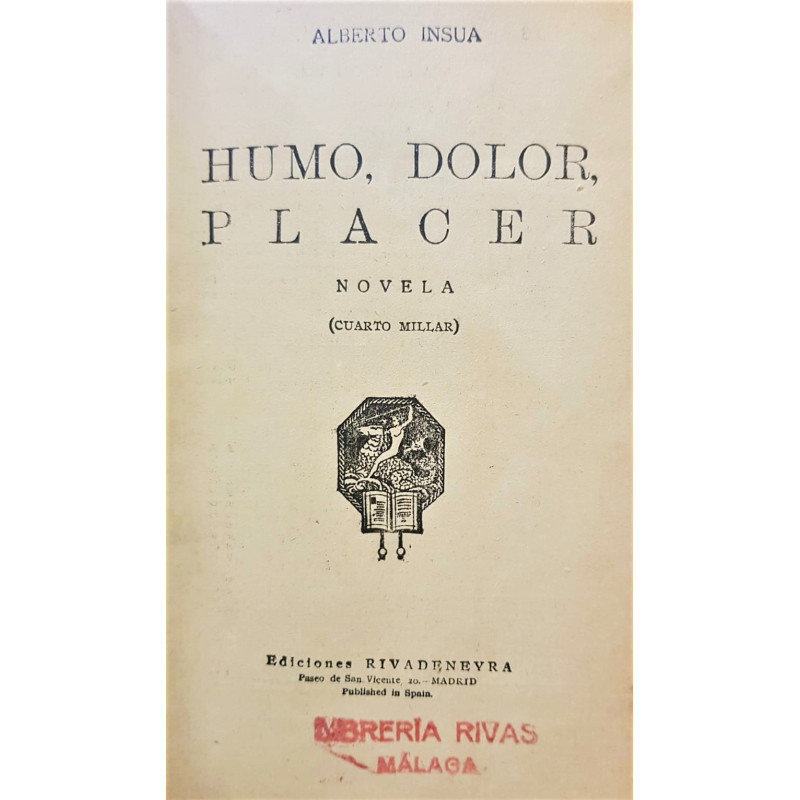 Humo, dolor, placer. Novela.